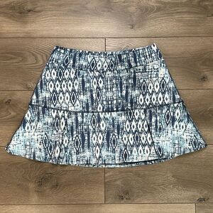 Dona Jo 15" High Rise Blue Print Tennis Skirt Size XL‎